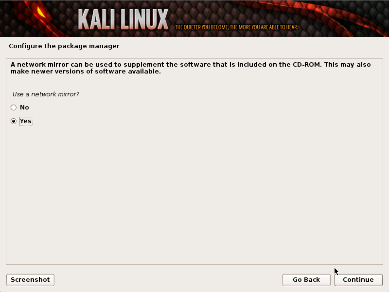 Kali Linux Installation on VMWare